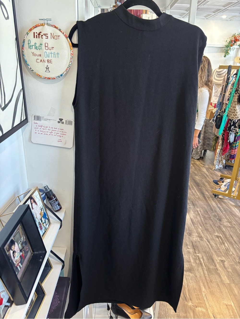 BC Sleeveless Black Midi Dress with Side Slits NWT